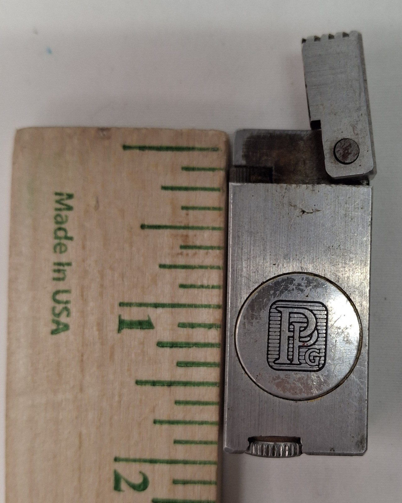 PPG Silver Pocket Lighter Collectible Metal