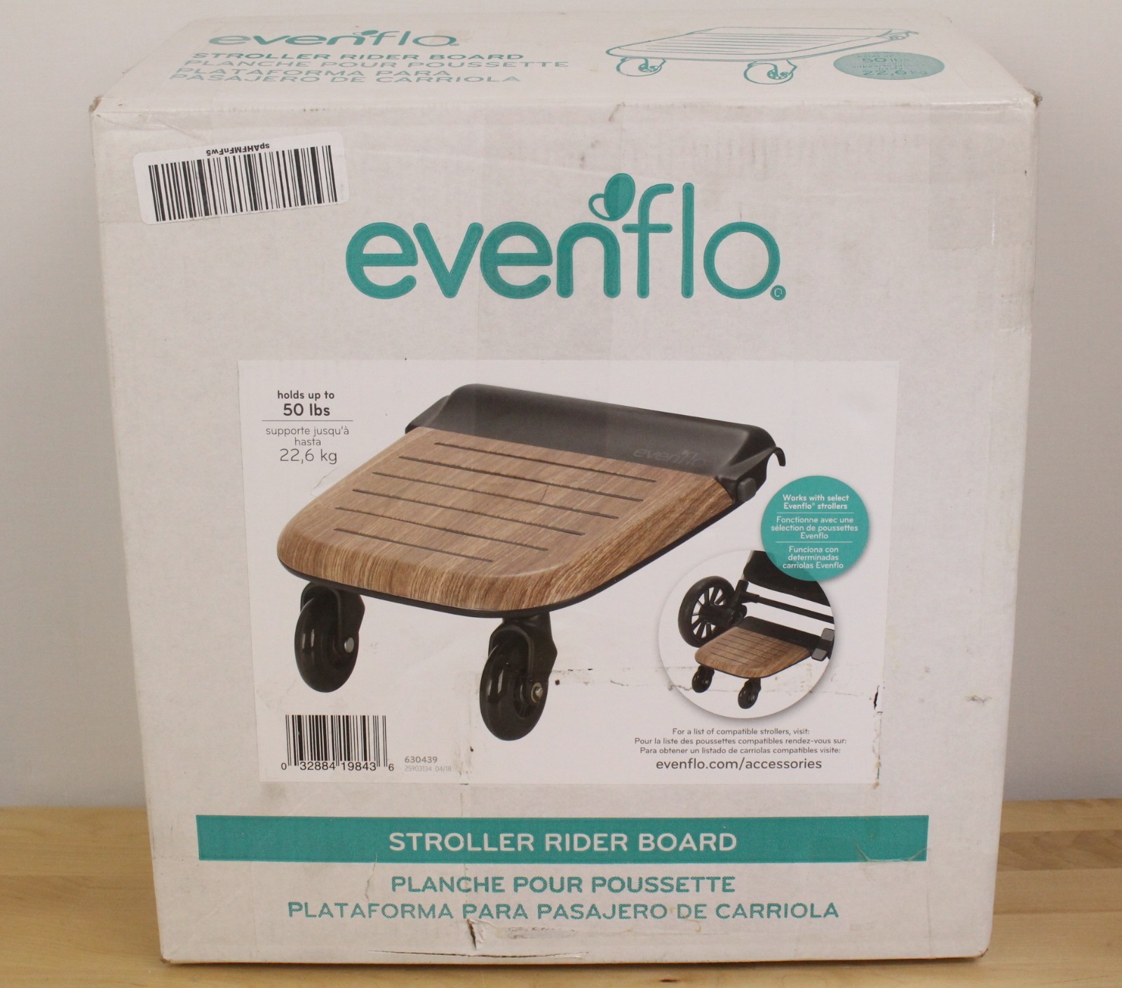 Evenflo Stroller Rider Board 630439 Accessory up to 50lbs - Open Box
