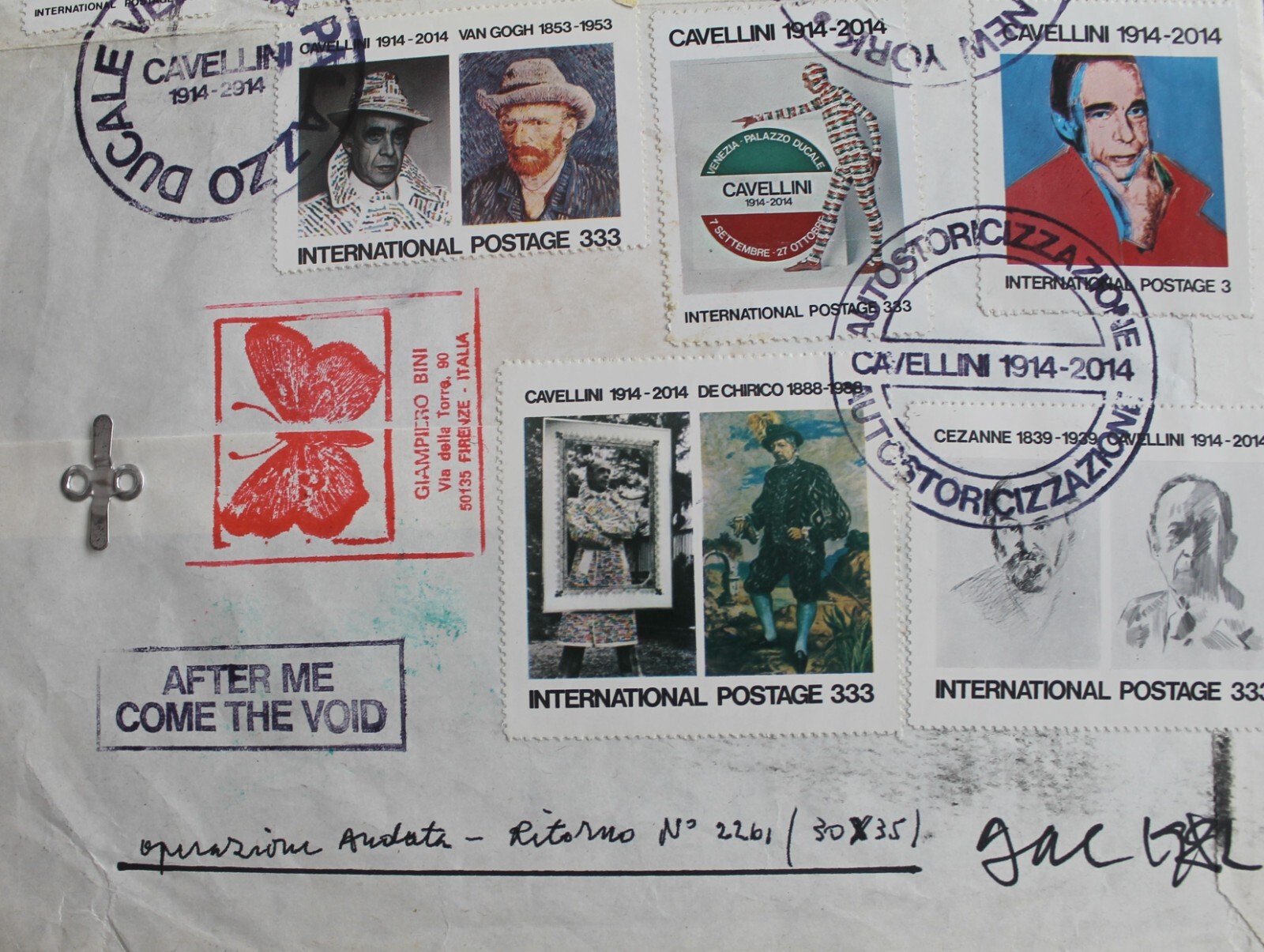 Mail Art: Guglielmo Achille Cavellini, 1982