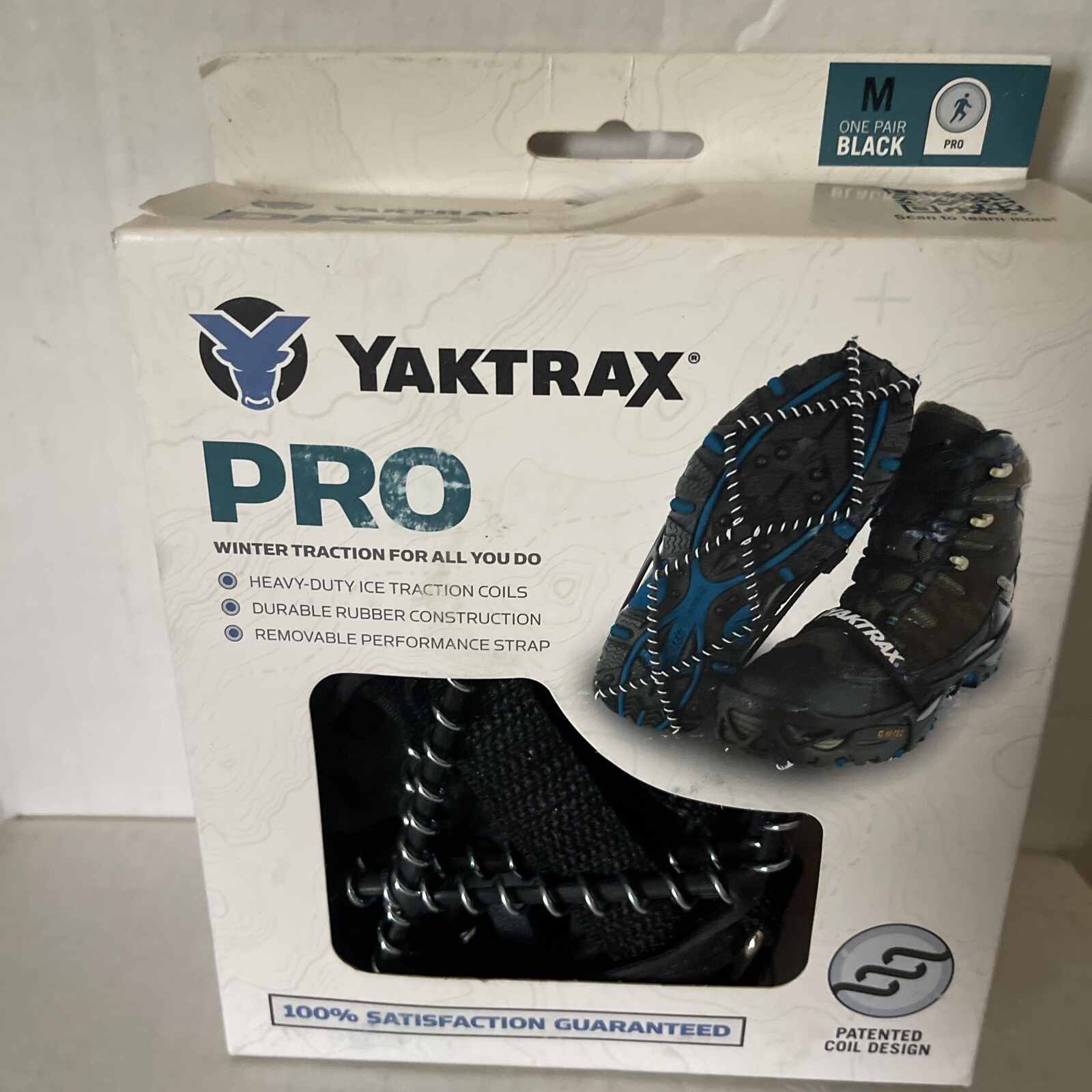 Yaktrax Pro Ice Snow Traction Size MED Men Women Cleats Walking Running Hiking