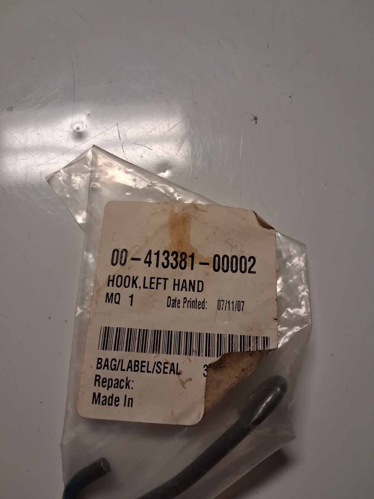 Vulcan Hart 0041338100002 Hook, Left Hand