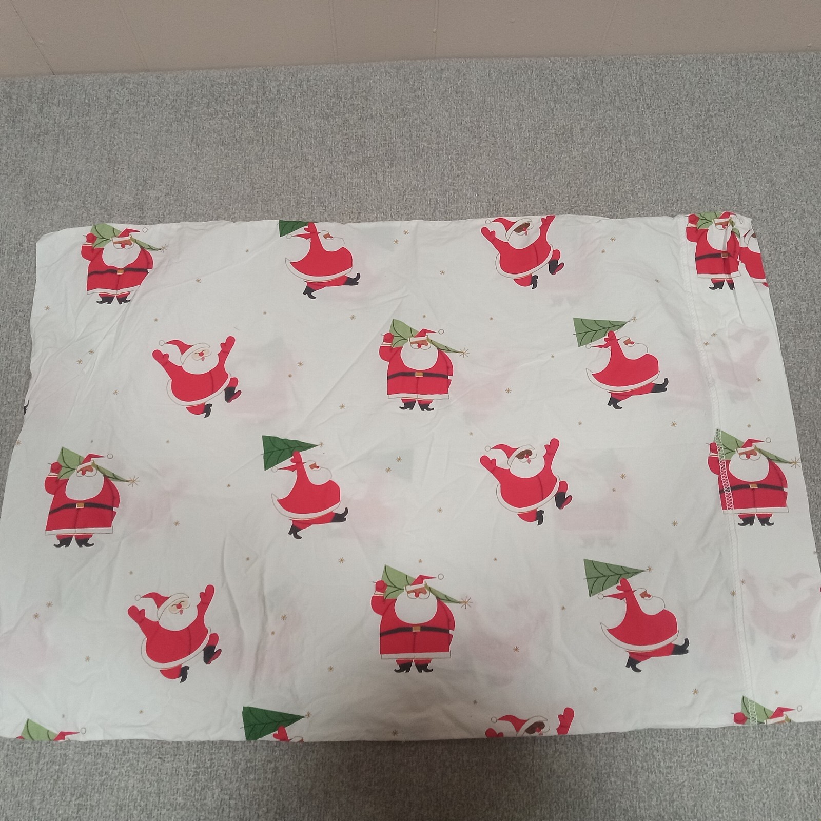 West Elm Kids 1 Standard Modern Santa Cotton Pillowcase