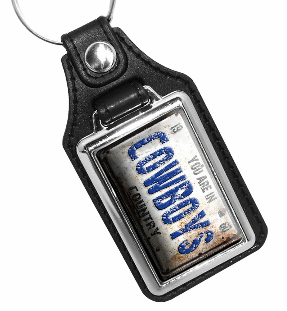Dallas Cowboys You Are In Cowboys Country Design Faux Leather Key Ring
