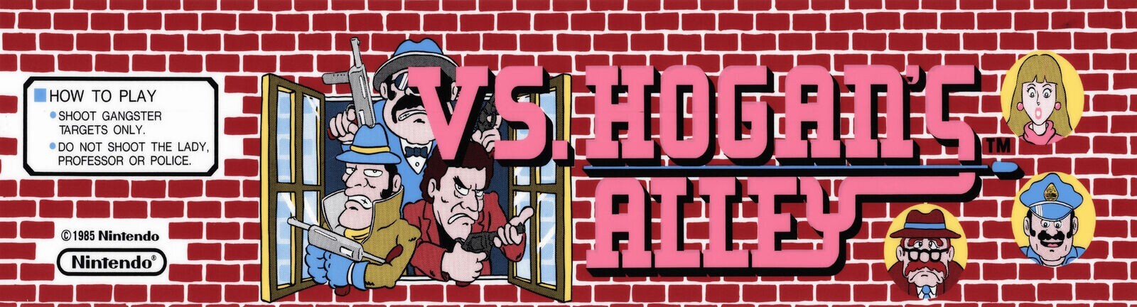 vs. Hogan's alley Arcade Marquee Header/Backlit Sign