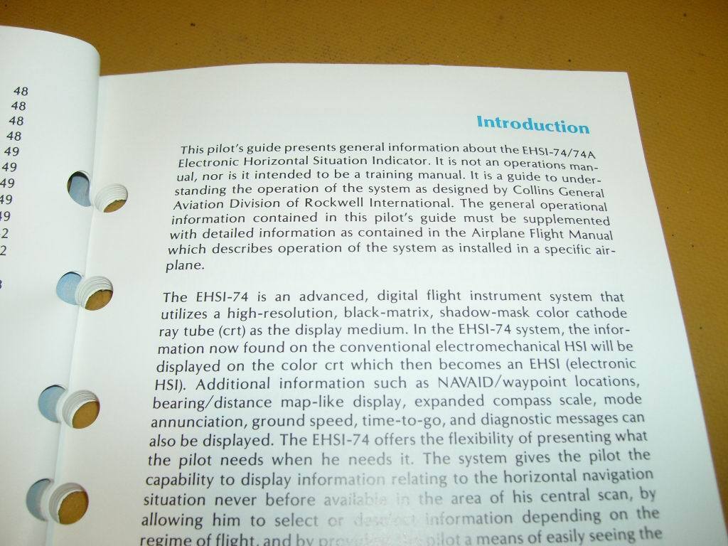 Collins EHSI 74 & 74A HSI Pilot's Guide