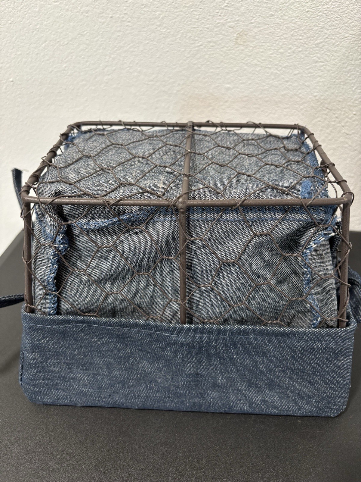 Denim Wire Basket