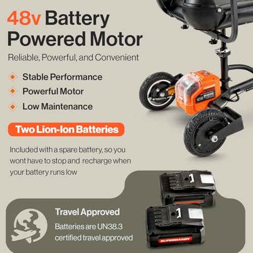 2BAT - SuperHandy 3 Wheel Folding Mobility Scooter GUT140