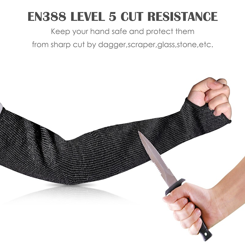 Cut Resistant Arm Sleeves Protector Guards Workplace Safety Gear Durable Fabric