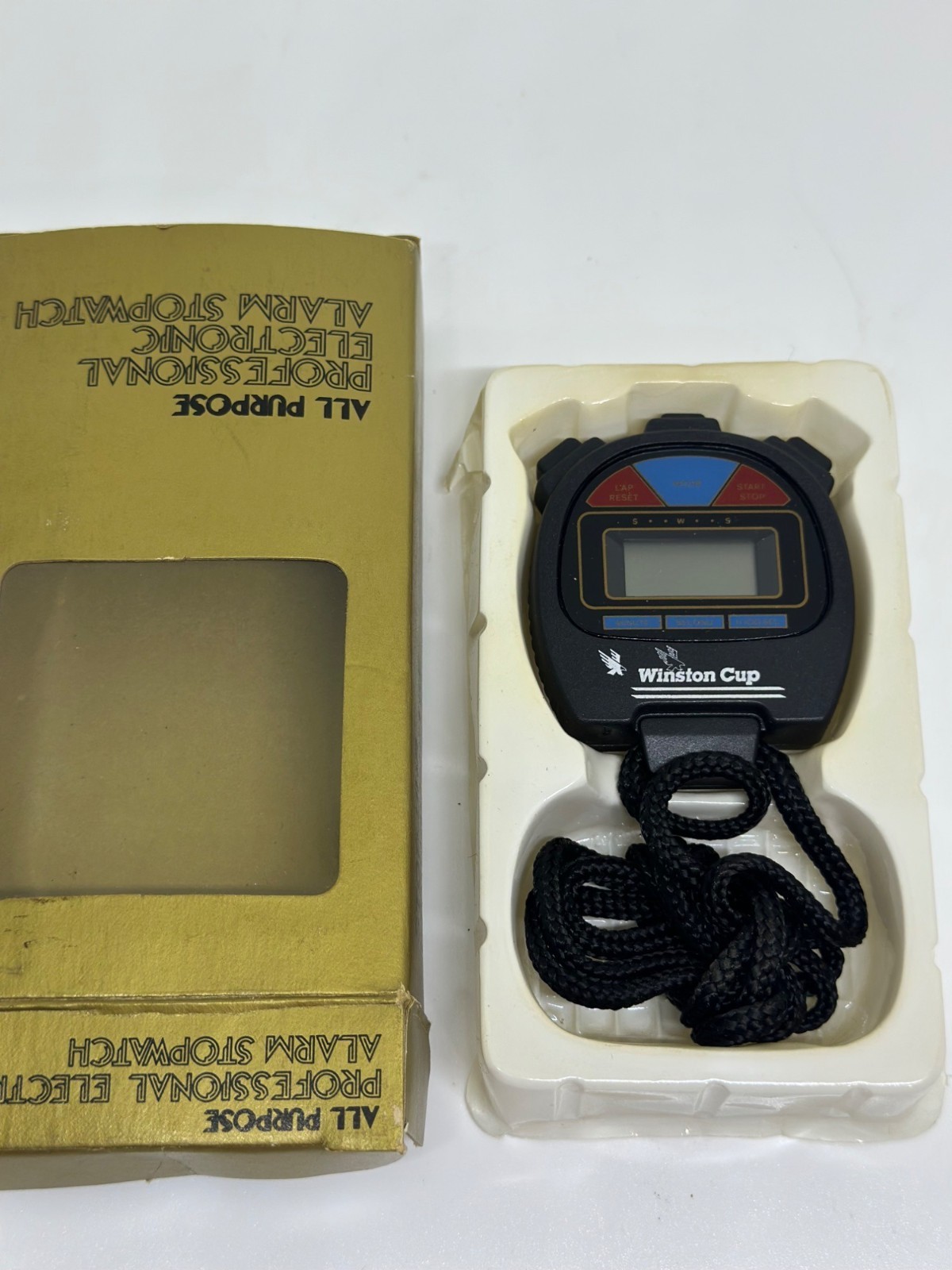 VTG Winston Cup Electronic Alarm Stopwatch Professional Compact Timer UNTESTED