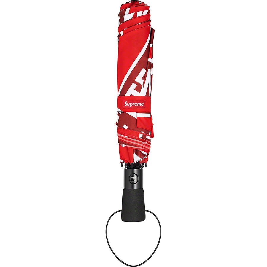 NWT SUPREME UNISEX RED SHEDRAIN STREET SIGNS UMBRELLA