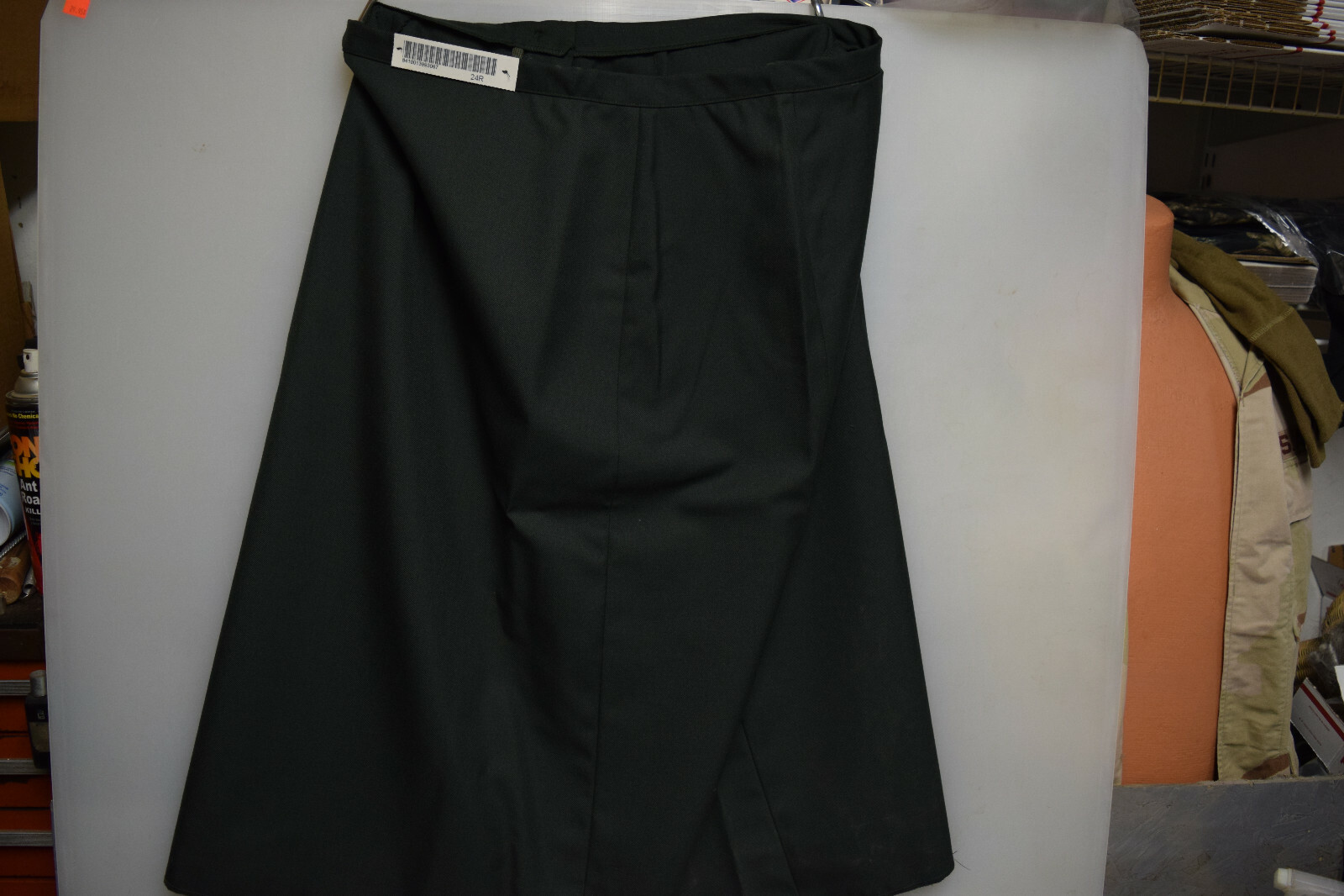 *skirt green womans dress unhemed army surplus size 24R