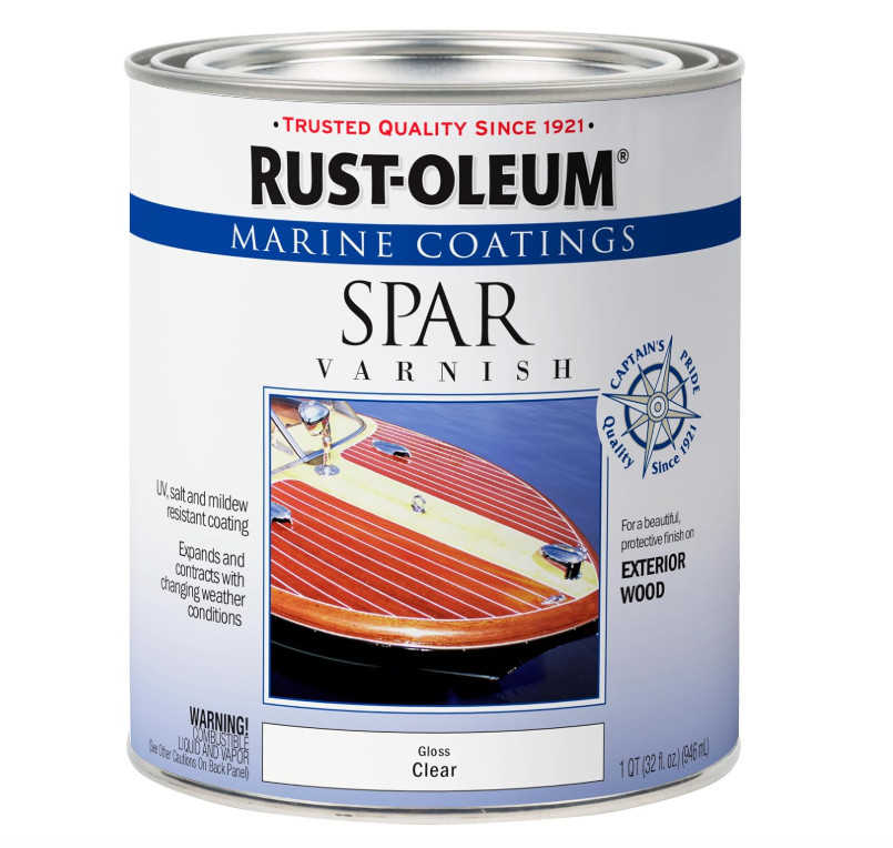 Rust-Oleum 207008 Marine Spar Varnish, Quart, Gloss Clear