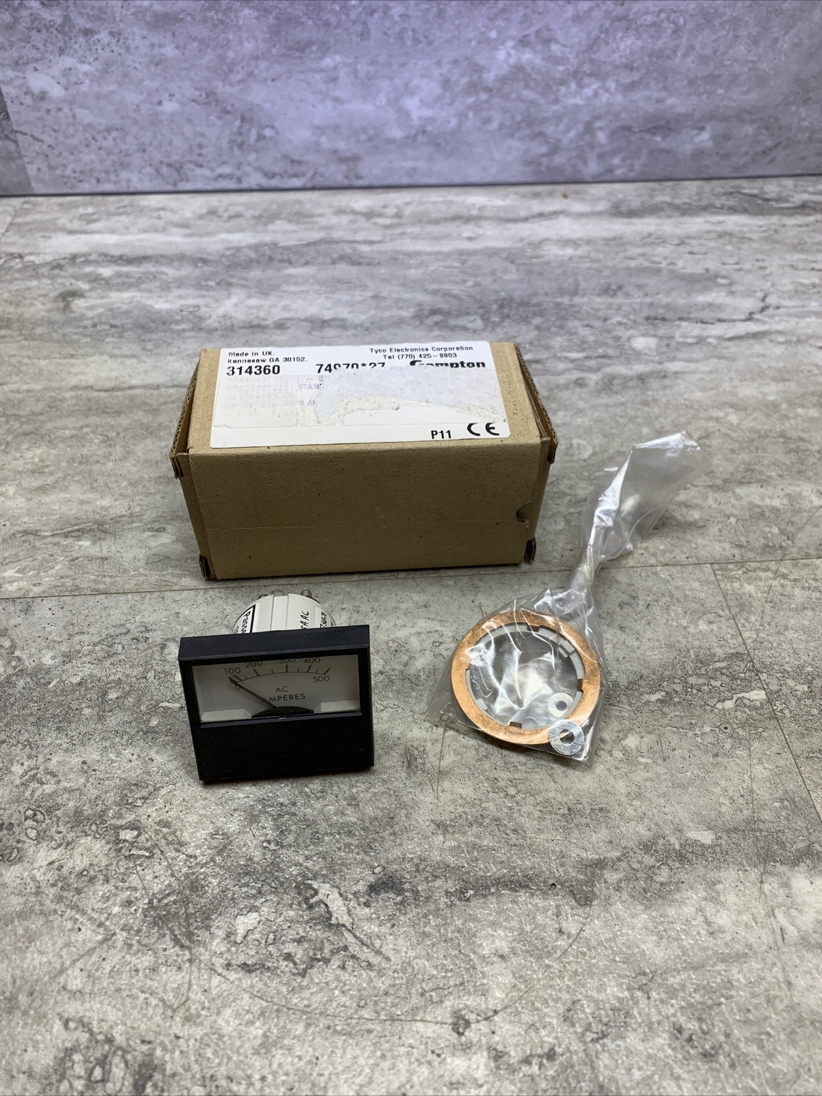Crompton 549-78 Panel Mount Ammeter / Amp Gauge, 0-500 Amps, New