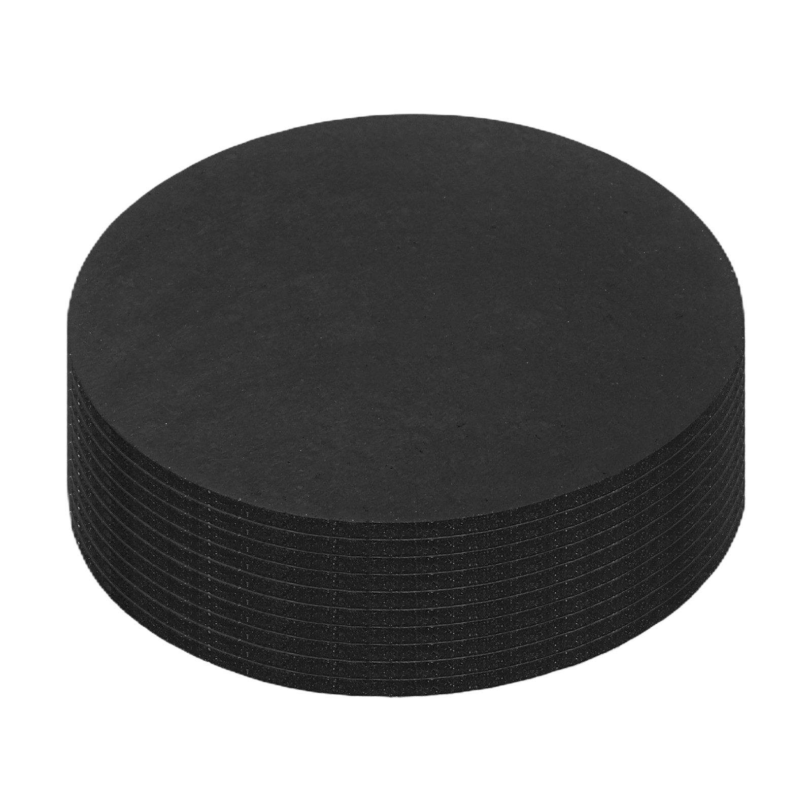 10Pcs Non Slip Furniture Pads, 50x1.7mm Round Rubber Furniture Grippers, Black