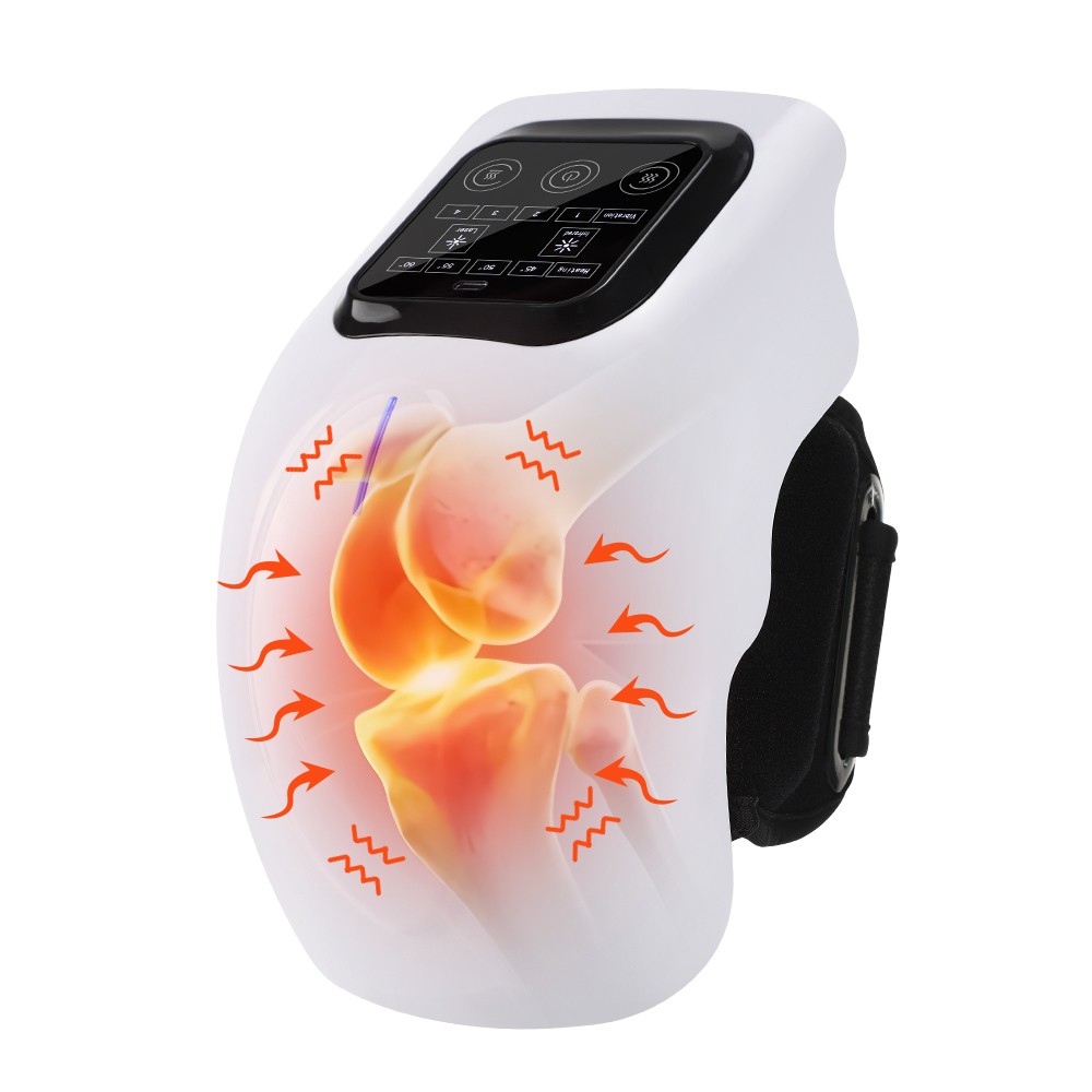 Cordless Knee Massager with Heat Vibration Red Light Therapy Pain Relief