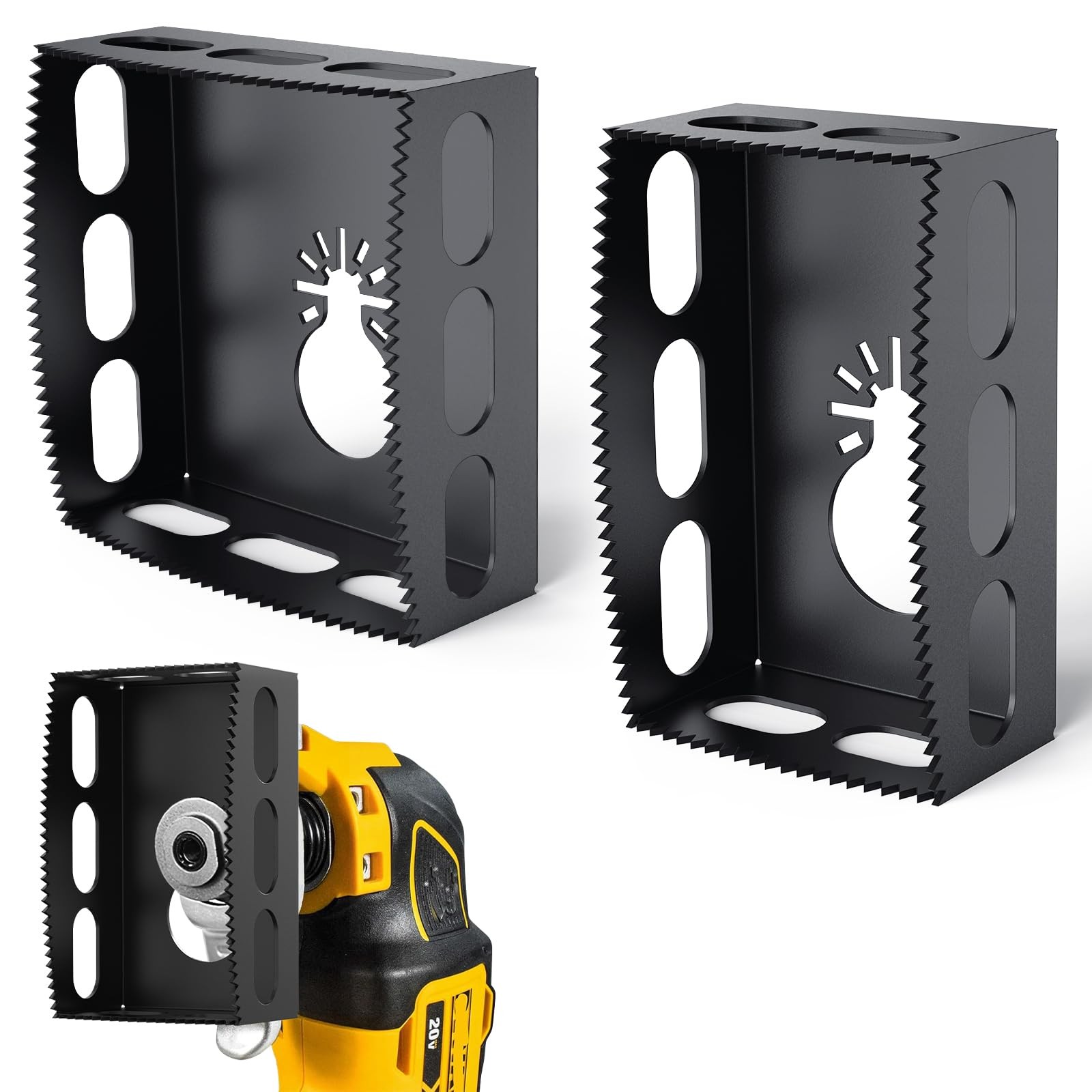 2 PCS Drywall Outlet 3.74*2.36*1.57 inches/3.74*3.74*1.57 inches, 2 Pcs Black