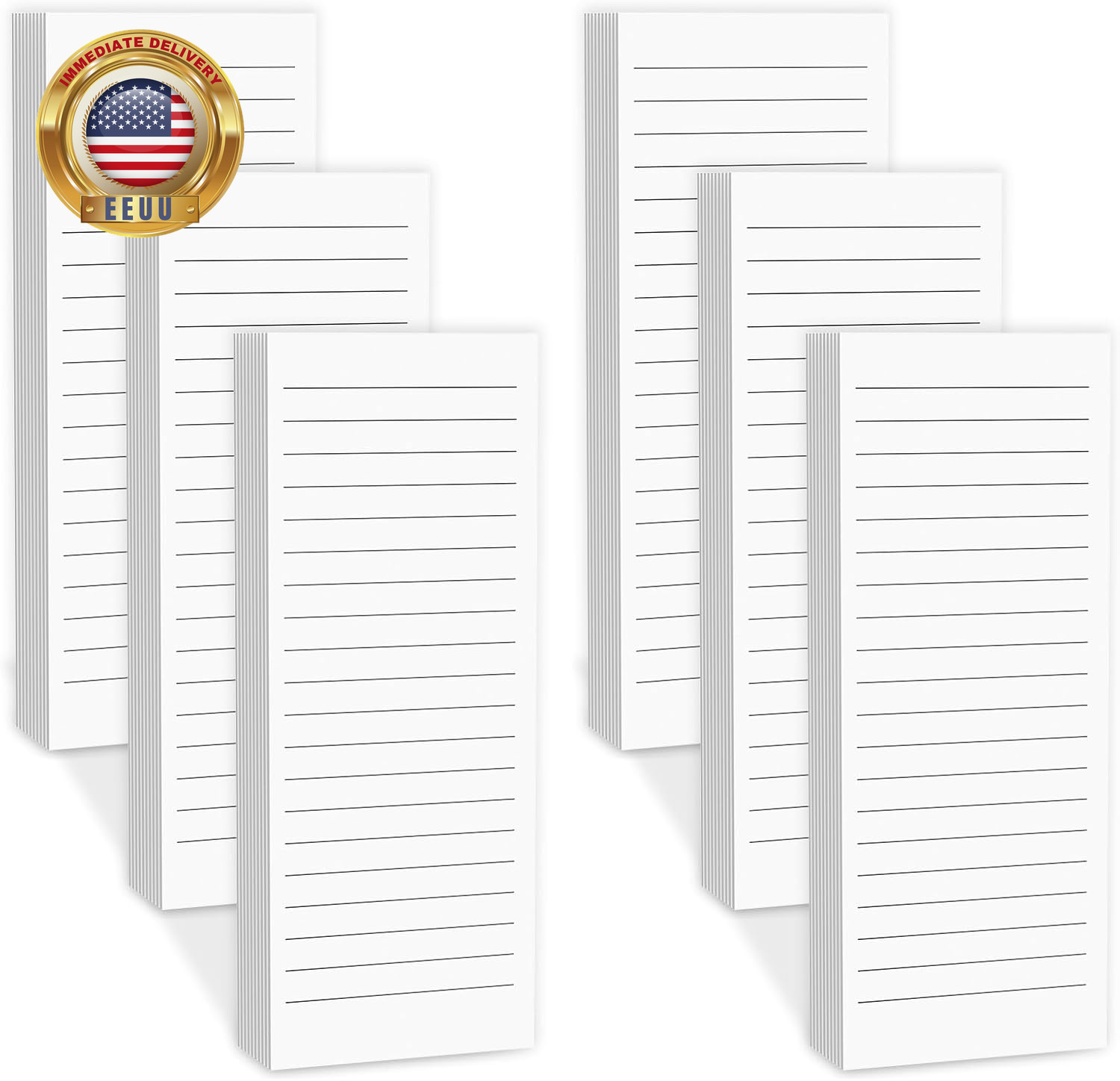 Magnetic Notepads Note Pads for Fridge with Full Magnet Back, 180 Sheets White L