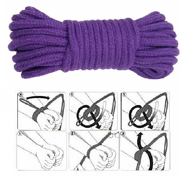 Soft Cotton Rope BDSM Bondage Toy Restraint Japanese Shibari Adult Sex Play 16ft