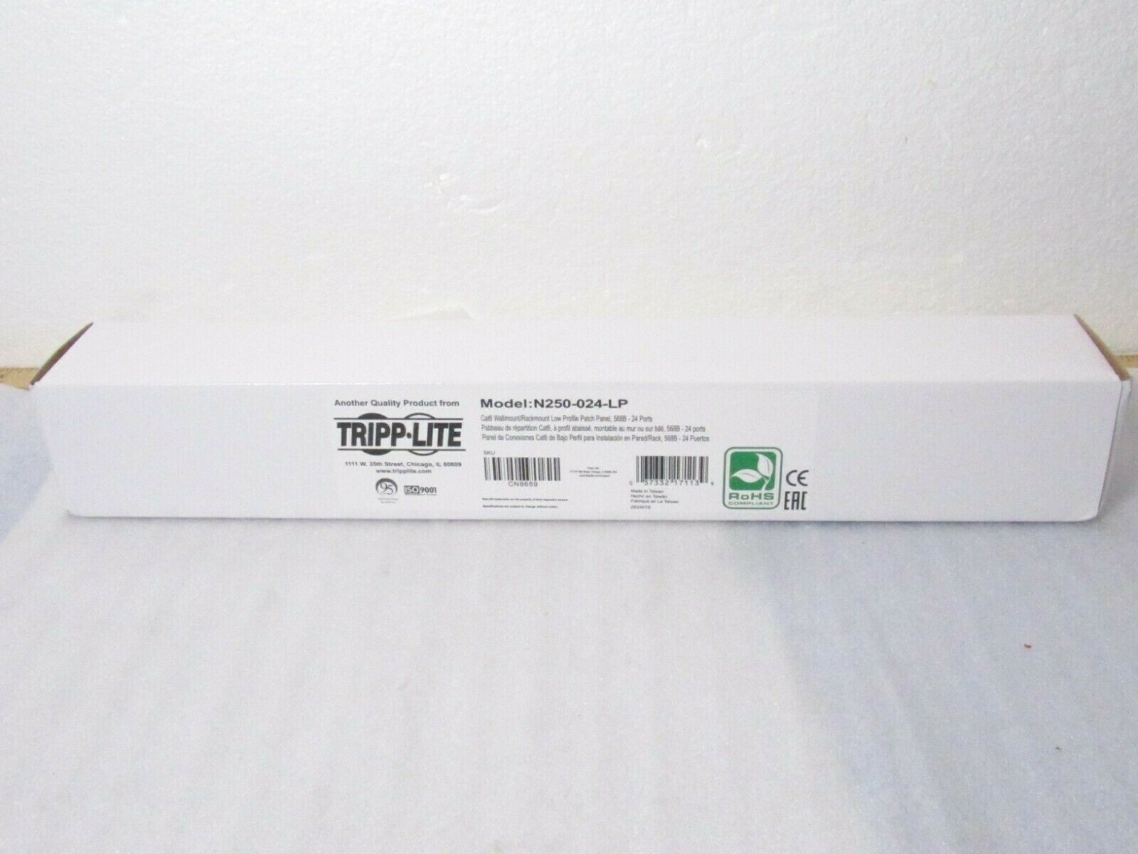 Tripp-Lite N250-024-LP 24-Port Cat6/Cat5 Low Profile Patch Panel Feed Thru [CTA]