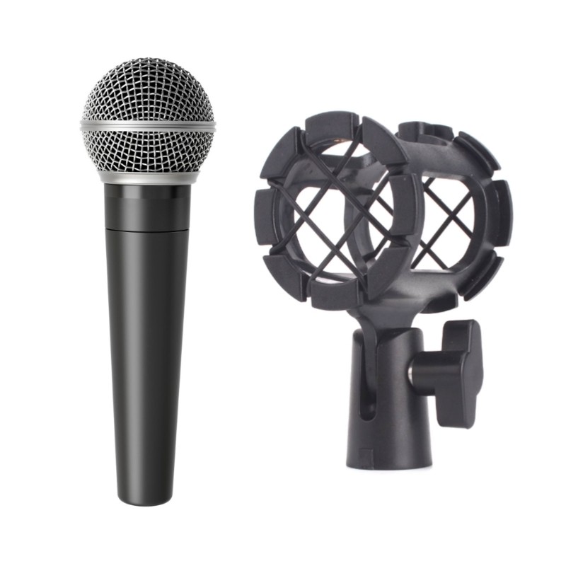 Handheld Condenser Microphone Shock Mount Clip Mic Holder Stand Professional