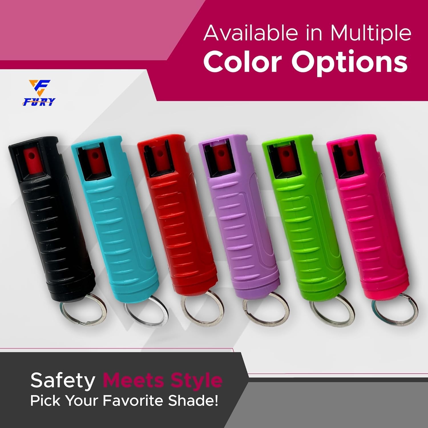 Ultra-Reliable Hardshell Pepper Spray - 12Ft Range, Quick Deploy & Colorful