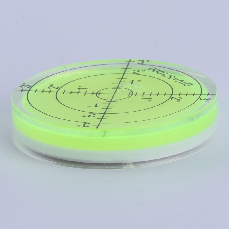 60mmx12mm PMMA Bubble Degree Mark Surface Level Round For Measuring Tool