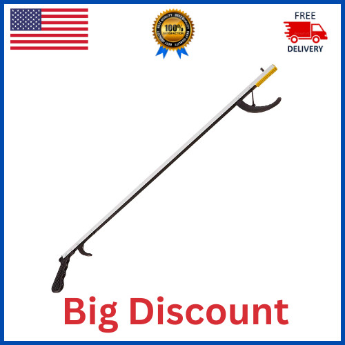 Magnetic Pick Up Hand Stick Trash Hook Arm Tool 32" Object Grabber Reacher Grip