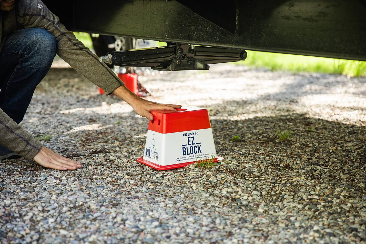 ANDERSEN HITCHES Single Trailer EZ Jack Block RV Leveling System Stabilizer Stan