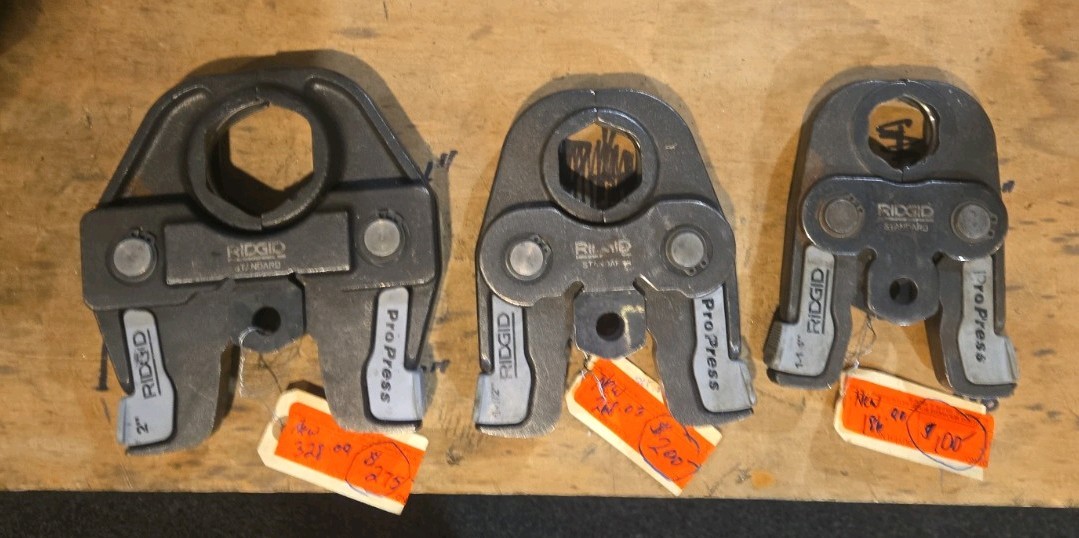 Ridgid Press Head Set 3pc Fits Milwaukee And Ridgid Press Tools