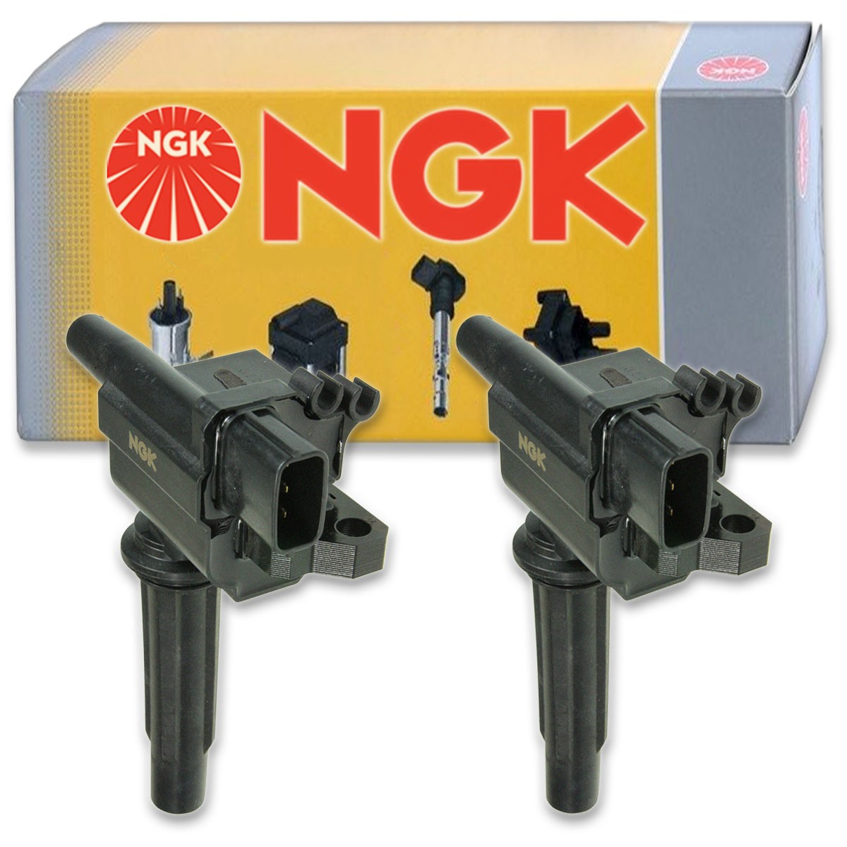 2 pcs NGK Ignition Coil for 1999-2003 Mazda Protege 1.6L L4 - Spark Plug vq