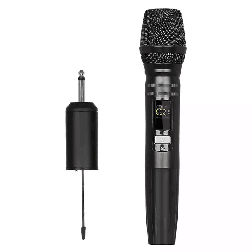 UHF Dual Wireless Handheld Microphone  with 6.35mm Adapter Receiver Karaoke