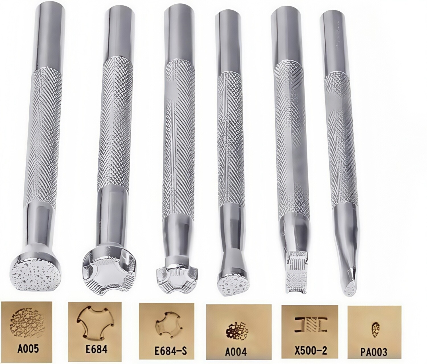 6Pcs Leather Tools Working Saddle Making Stamps Punch Set For Leather Carving