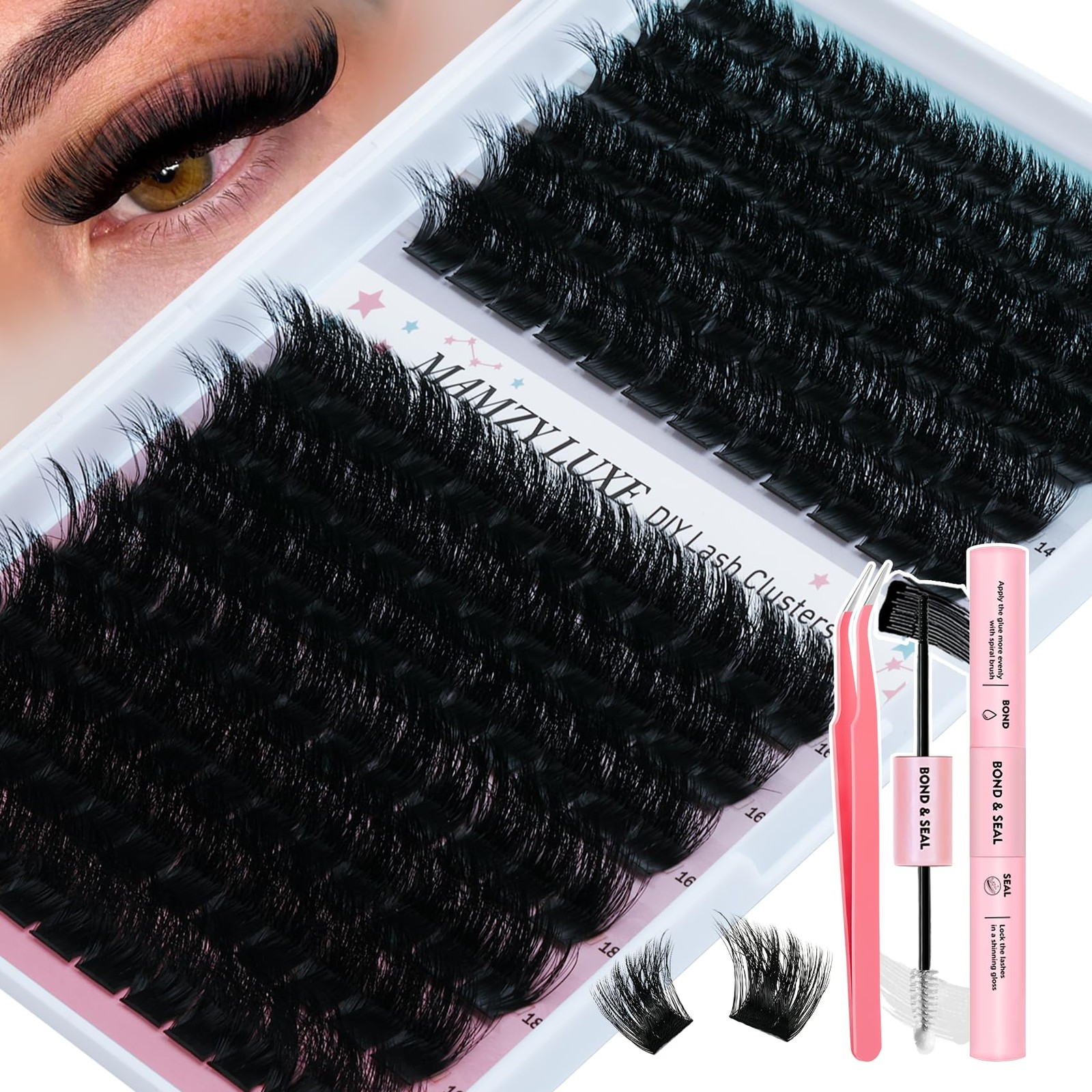 Thick Lash Clusters Kit 10-18MM 156Pcs 234 count (Pack of 1), Black