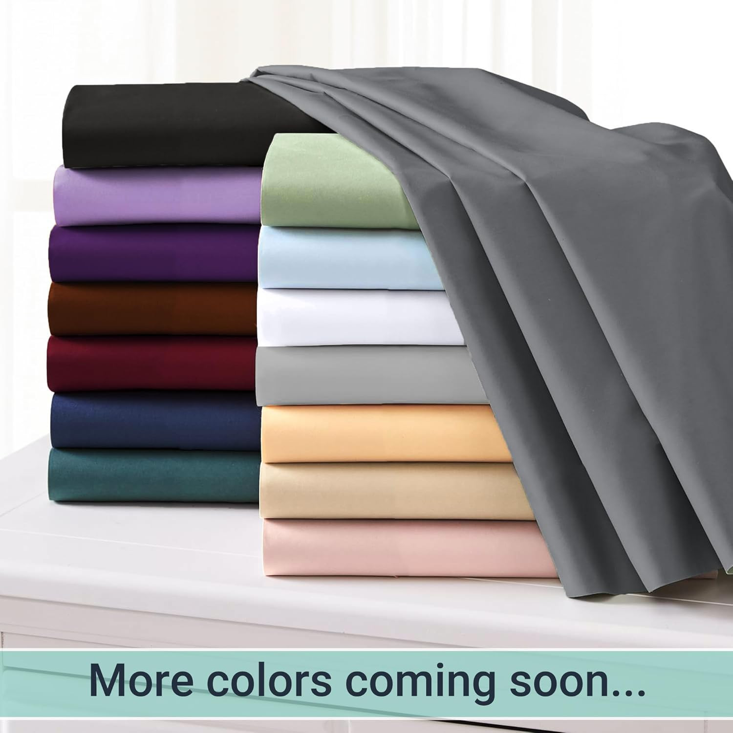 ZPECC White Bulk Flat Sheets Only Full Size 6 Pack, Easy Sort Top Bed Sheet by C
