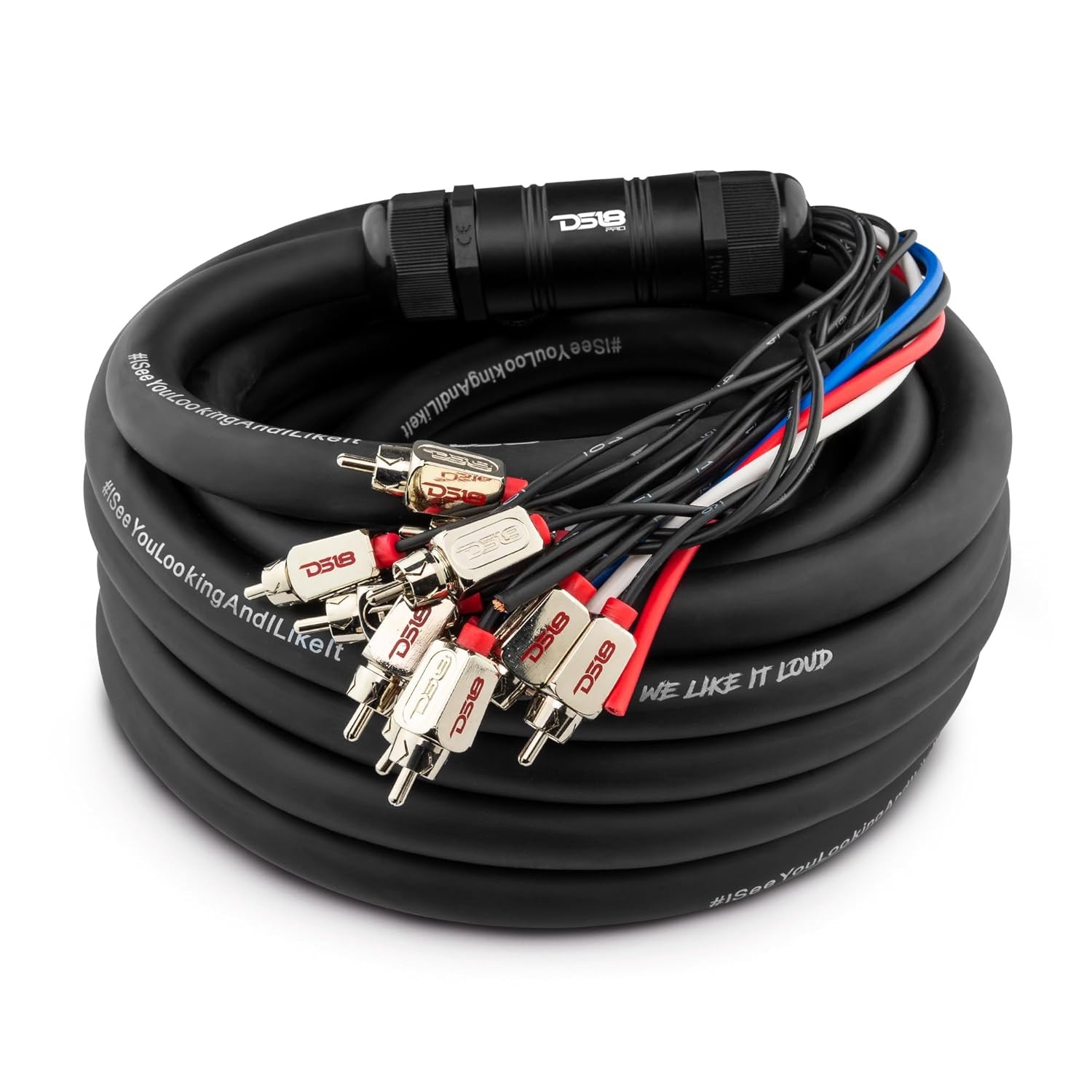 DS18 MDSA10/4.30FT SNAKE MEDUSA 10-CHANNEL RCA & (4) 12 AWG OFC POWER WIRE 30 FT