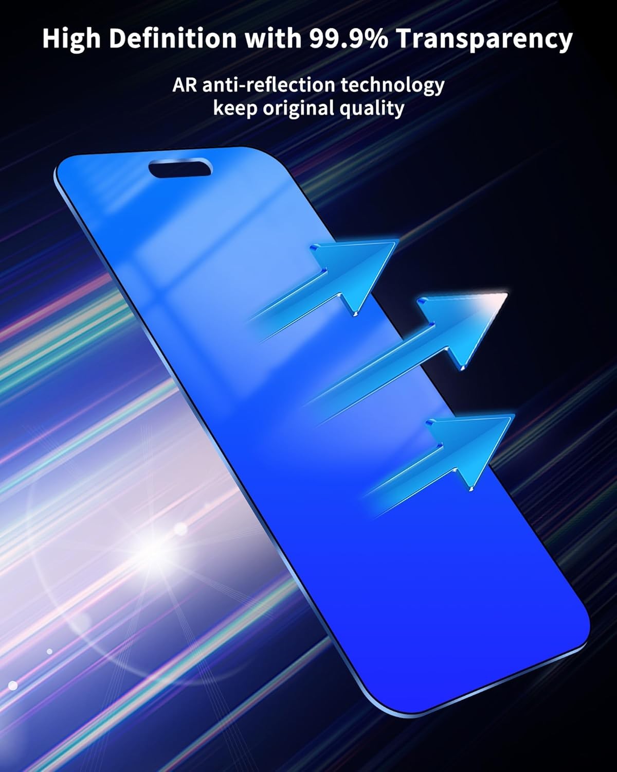 2 Pack Privacy Screen Protector for iPhone 17 Pro For iphone 17 Max Blue