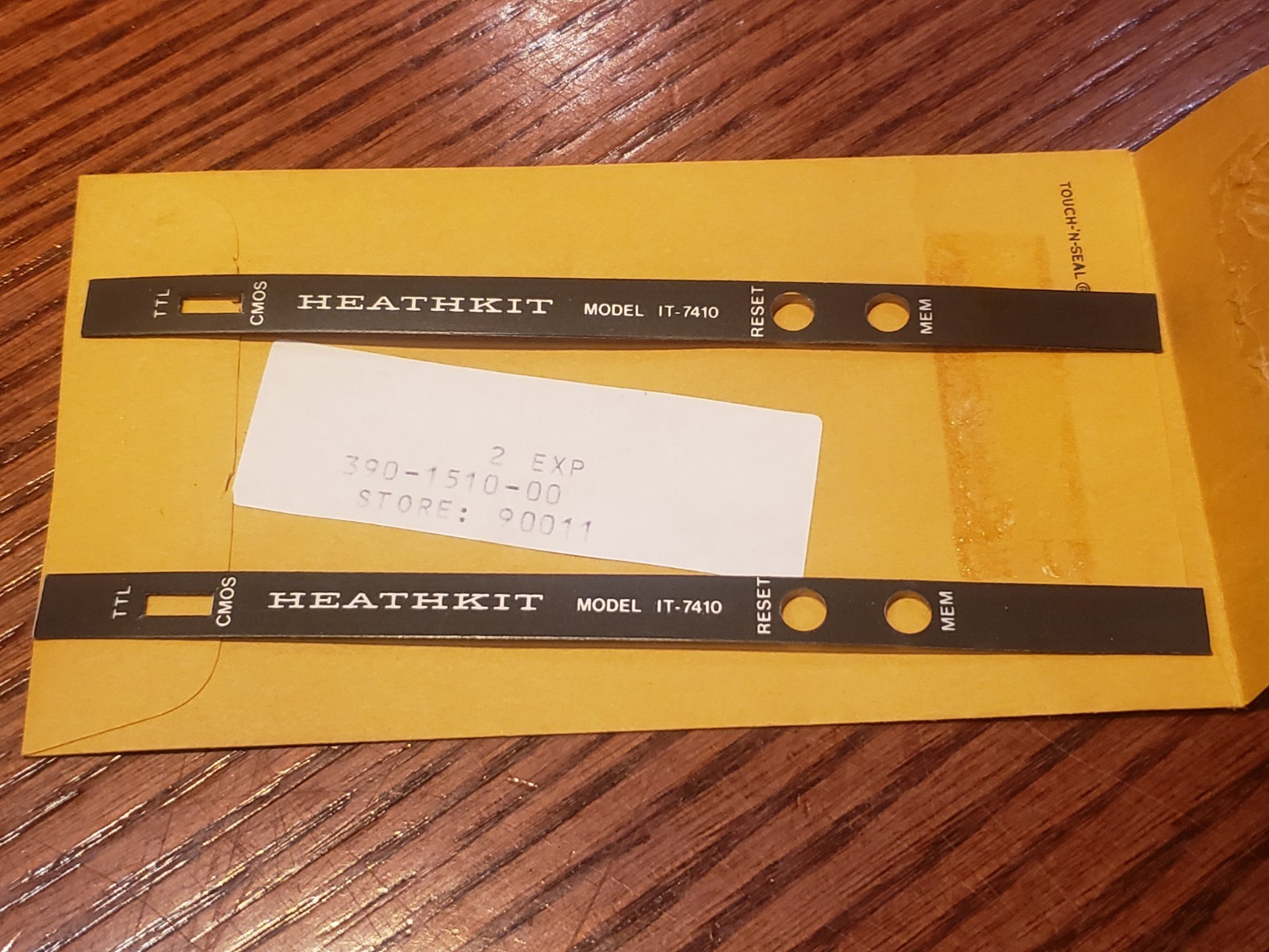 One New Heathkit IT-7410 Label #390-1510 NOS for the Logic Probe