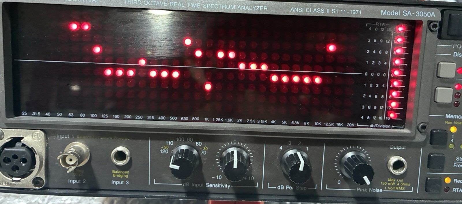 Audio Control Industries SA-3050 Third Octave Real Time Spectrum Analyzer