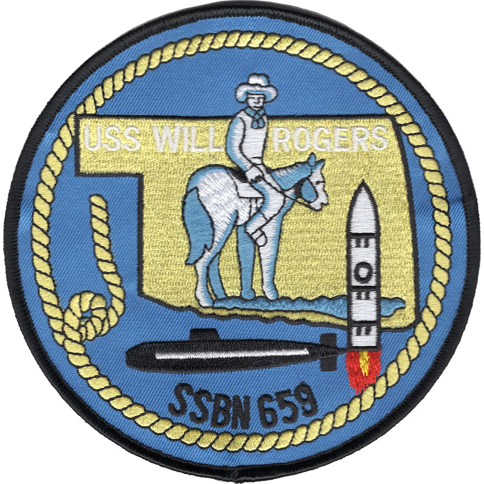 SSBN-659 USS Will Rogers Patch