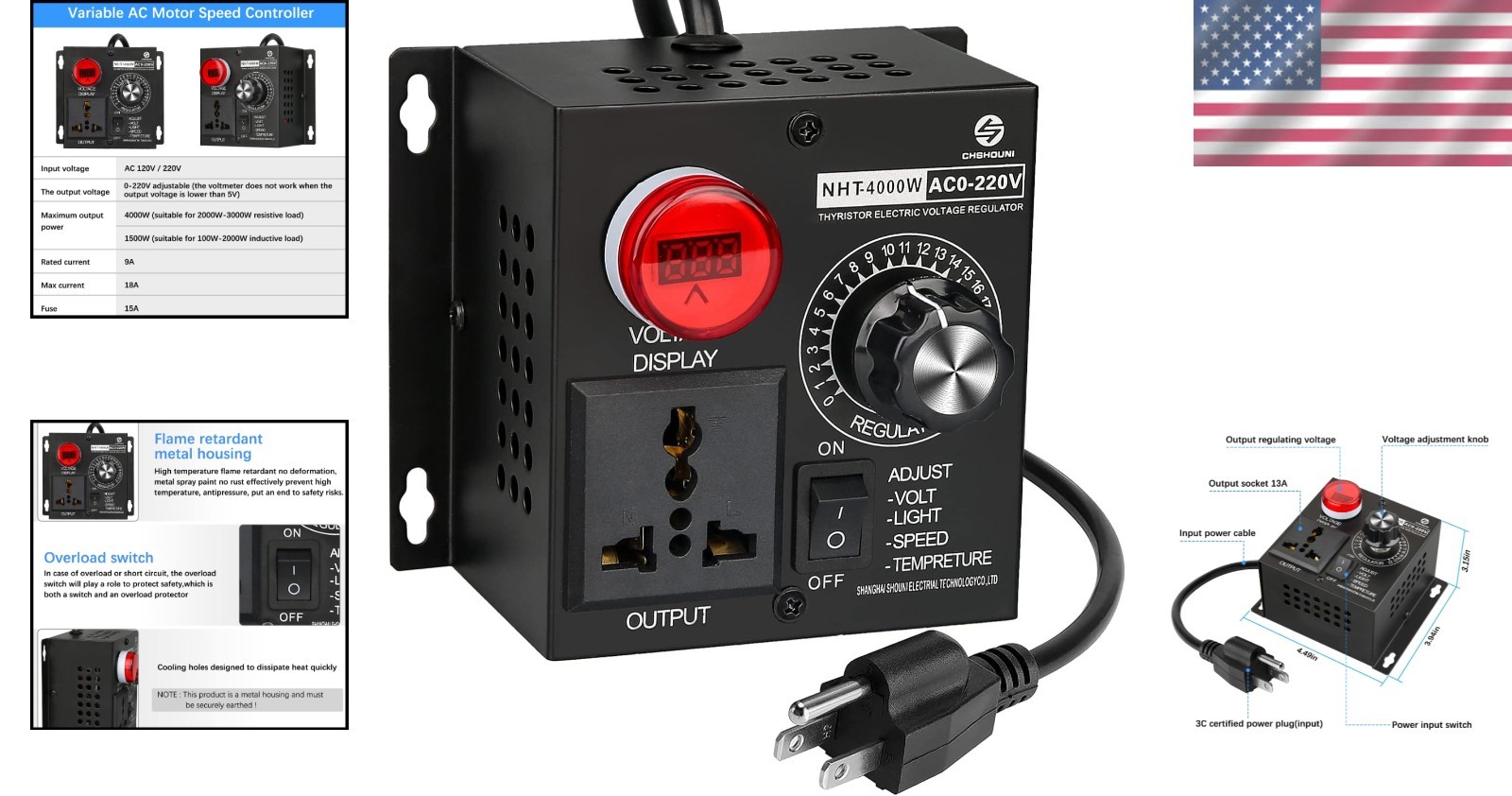 Heavy-Duty 4000W SCR Controller for Electric Motor