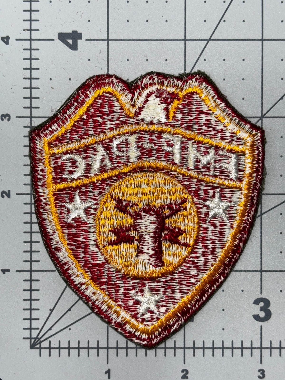 WW 2 USMC FMF-PAC Headquarters Patch Inv# K8387