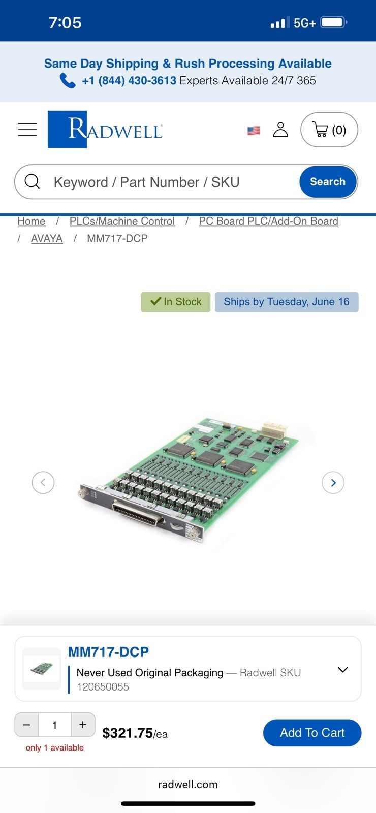 Avaya MM717 DCP Media Module