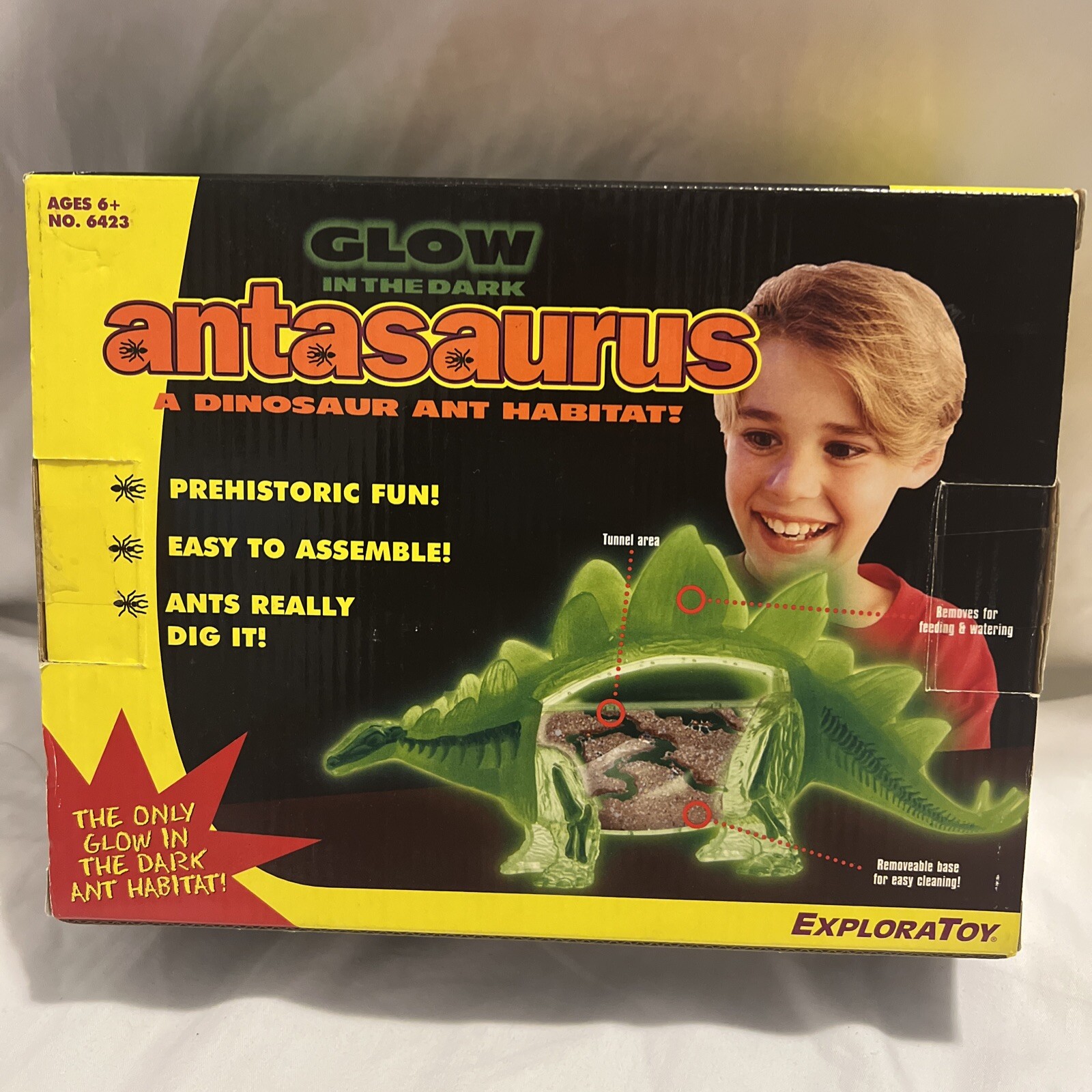 Vintage Antasaurus Ant Farm Kit Dinosaur Habitat Glow In The Dark ExploraToy