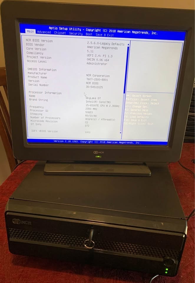 NCR RealPOS XR8 Terminal, Core I3, 16GB 240GB SSD HDD Windows 10 7607-2300-8801
