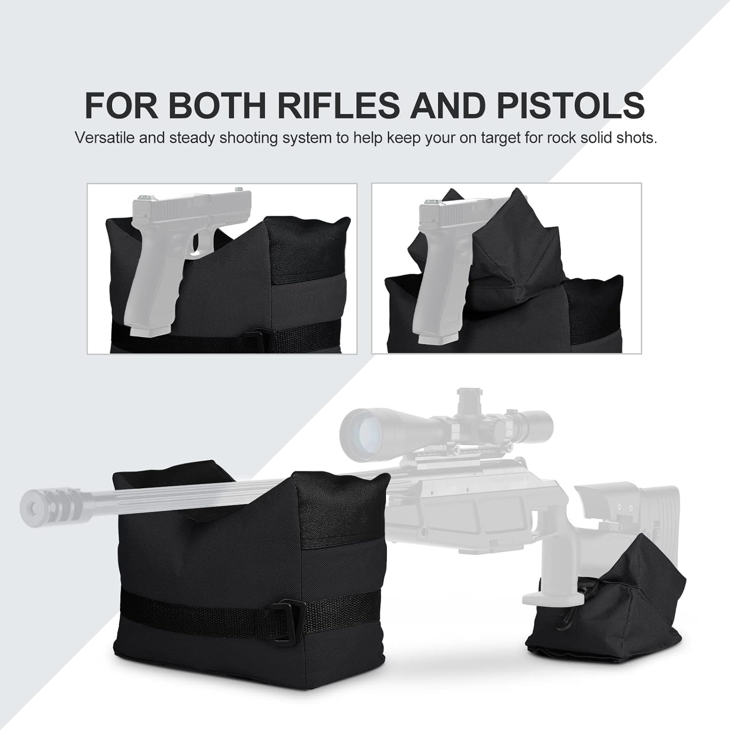 Twod Outdoor Shooting Rest Bags - Target Sports 9.6 x 6.8 x 4.1 inch, Black