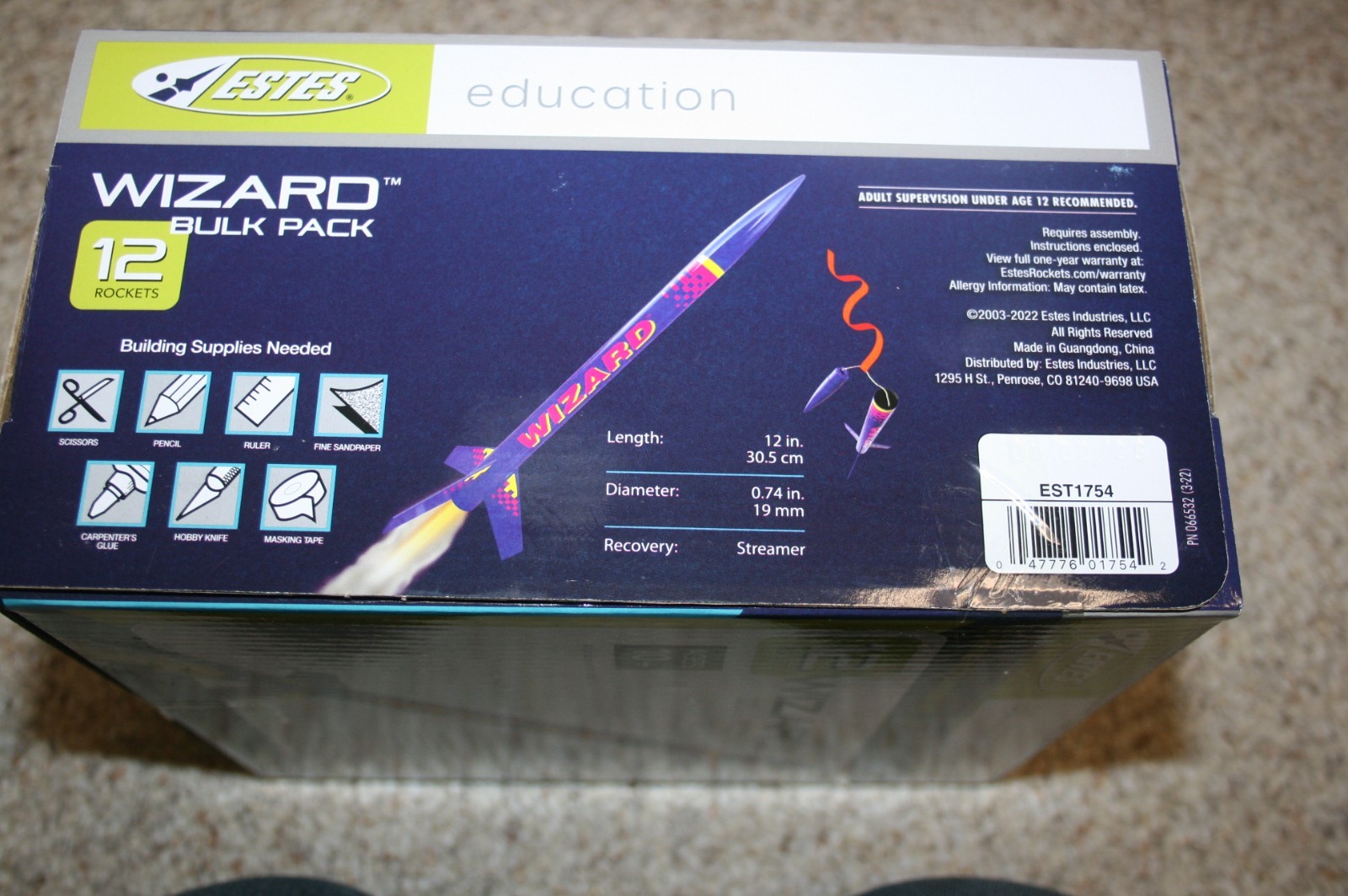 Estes Wizard Rocket Bulk Pack (Pack of 12)