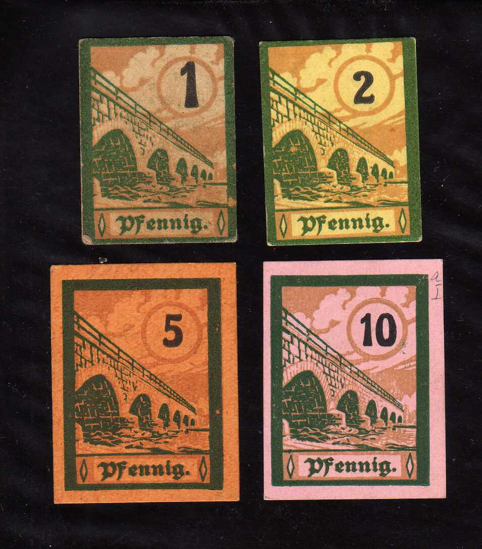 SALZBURGHOFEN   - GERMANY NOTGELD   -    1, 2, 5, 10 PFENNIG