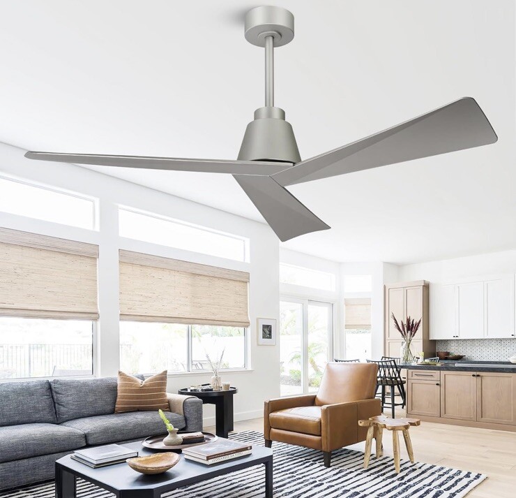 KAPOEFAN 52” Ceiling Fan No Light With Remote, Modern Patios Bedroom Farmhouse
