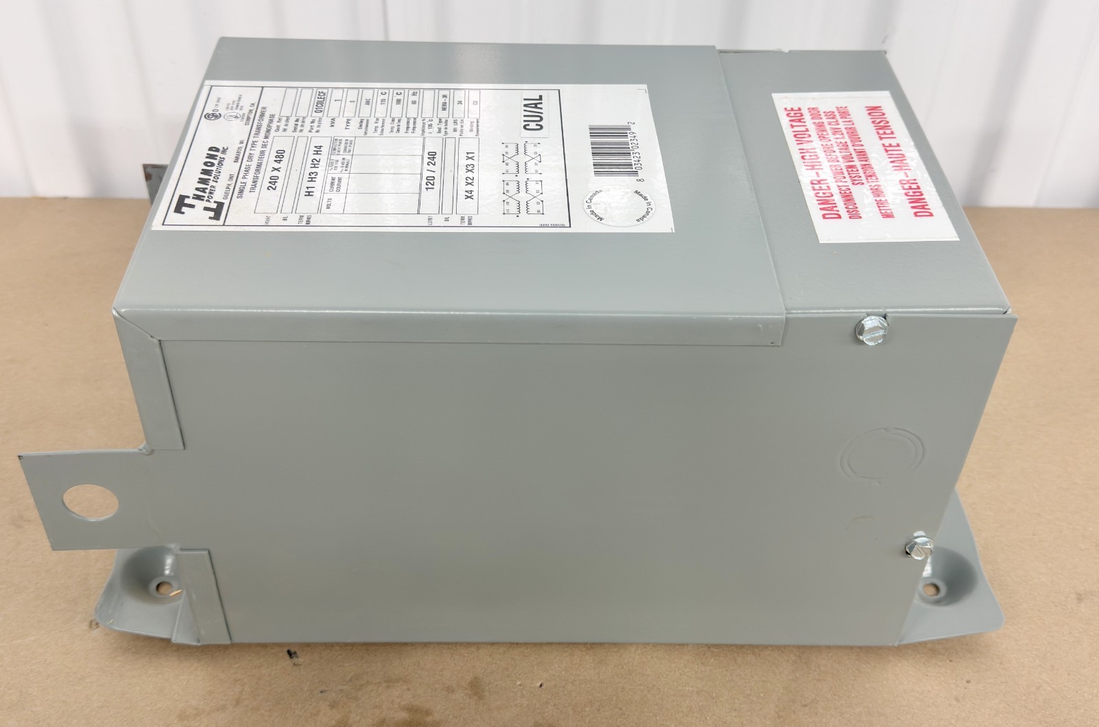 HPS Hammond Power Solutions Q1C0LECF Dry Type Transformer 120x240V, 1PH,1 kVA,60