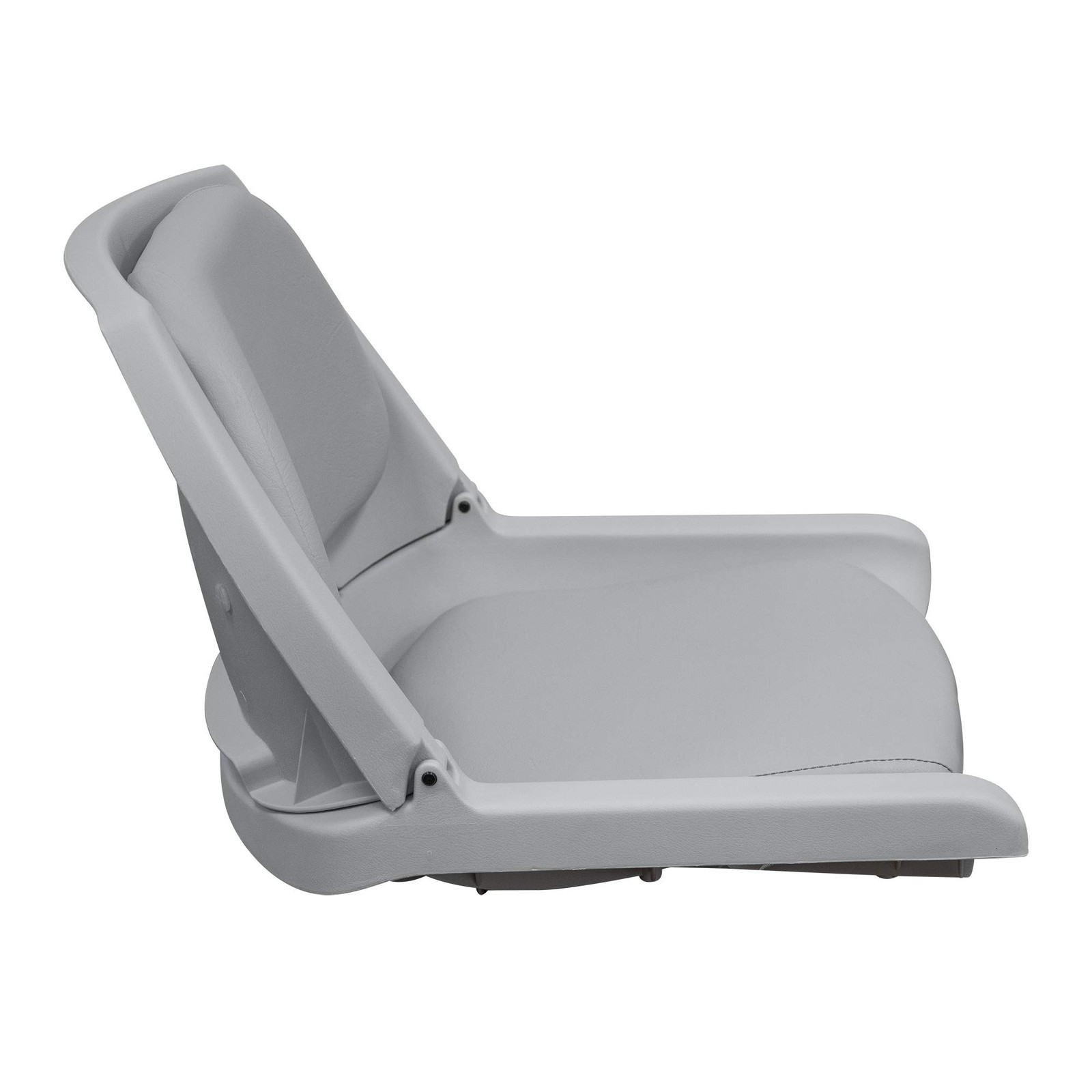 8WD139LS-717 Molded Fishing Boat Seat with Marine Grade Cushion Pads, Grey Sh...